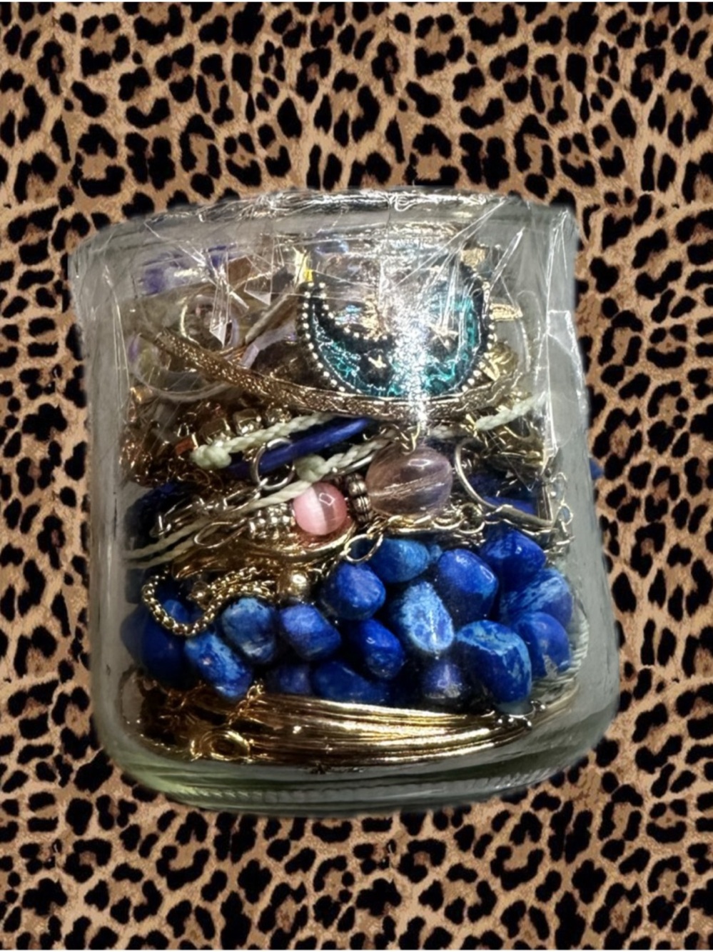 Handcrafted Blue Stone & Gold-Tone Women's Bracelet Set